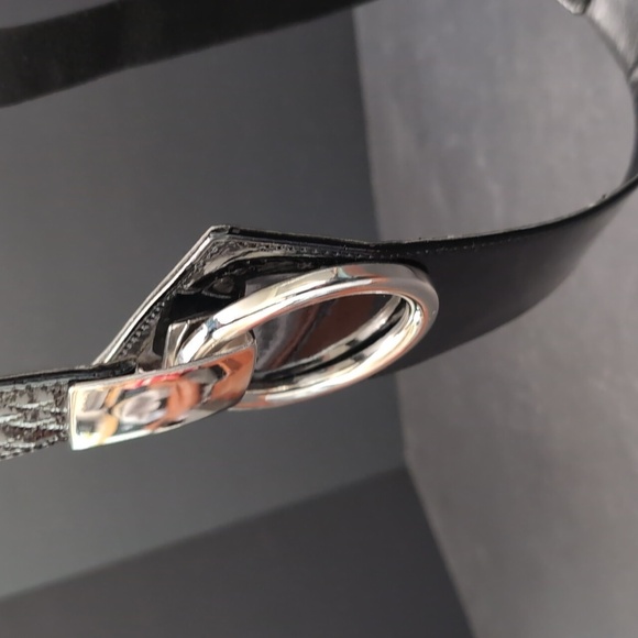 Suzi Roher Women's Black Stretch Waist Belt Boho Style with Metal Buckle,M. - Picture 3 of 10